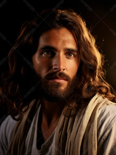 Jesus Cristo Em Um Cenário Histórico, Com Manto Tradicional, Cercado Por Arquitetura Antiga 72