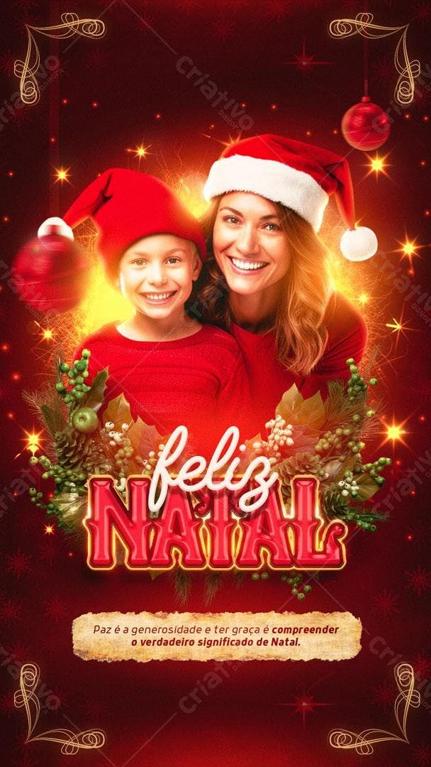 Flyer Natalino Família PSD Editável