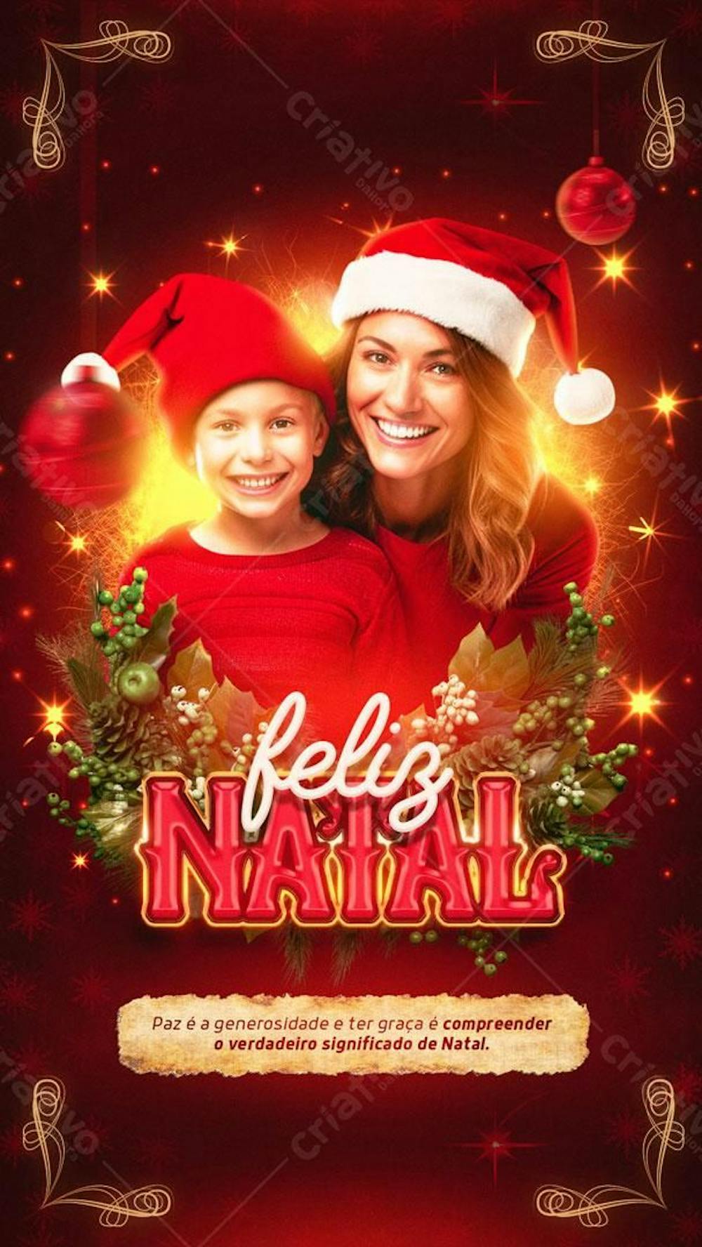 Social Media Story Feliz Natal Ter Graca 