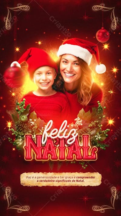 Social Media Story Feliz Natal Ter Graca 
