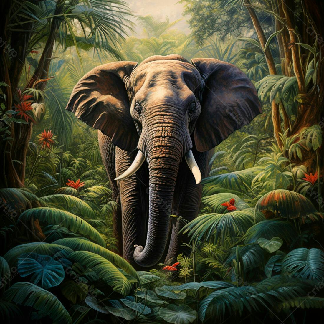 Elefante na Floresta Tropical