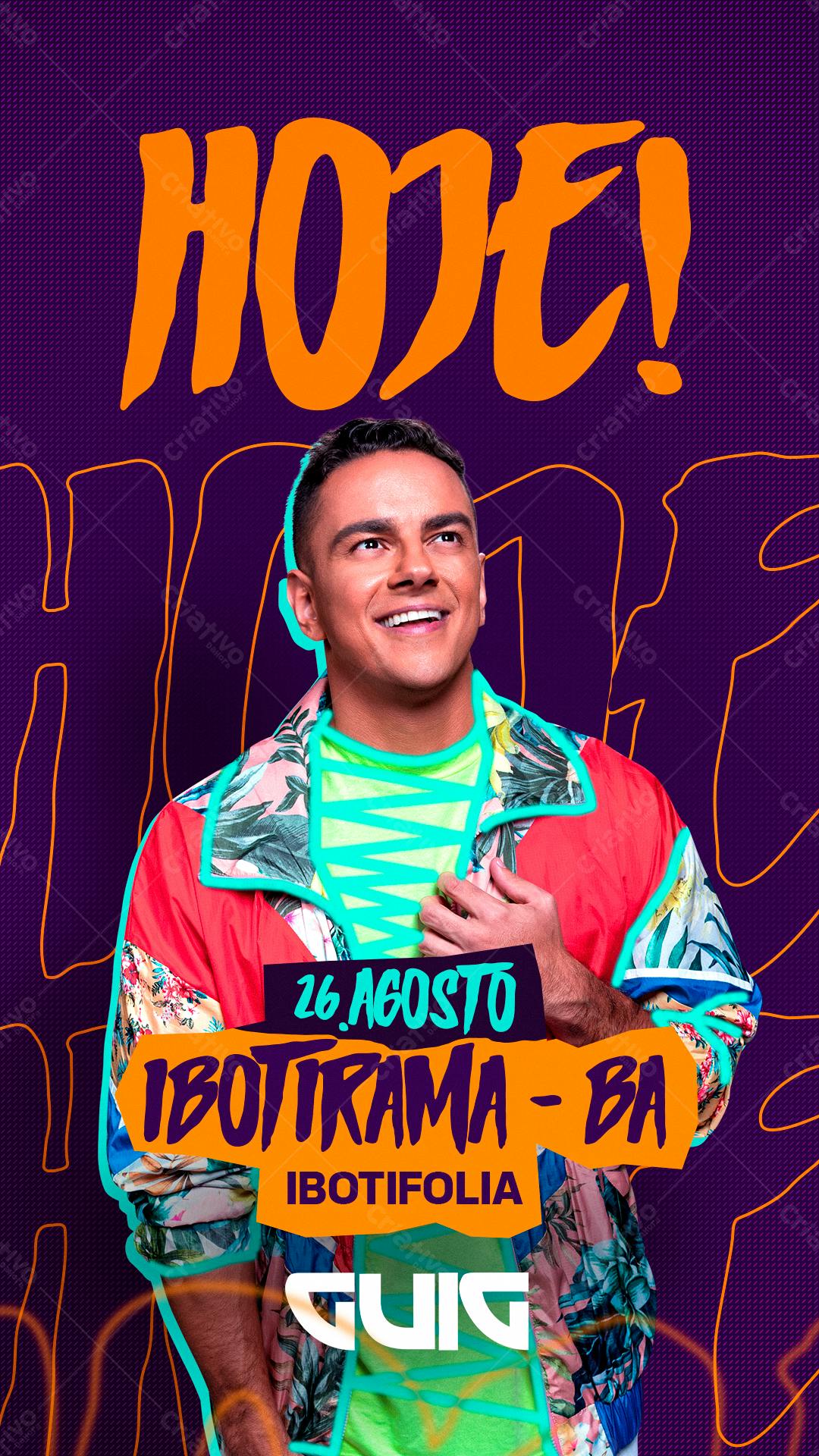 Flyer para Show de GuiG em Ibotirama - BA PSD Editável