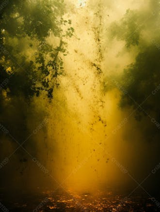 Imagem de fundo de densa neblina e fumaça na floresta 3