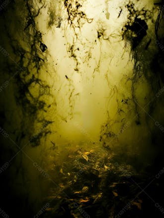 Imagem de fundo de densa neblina e fumaça na floresta 6
