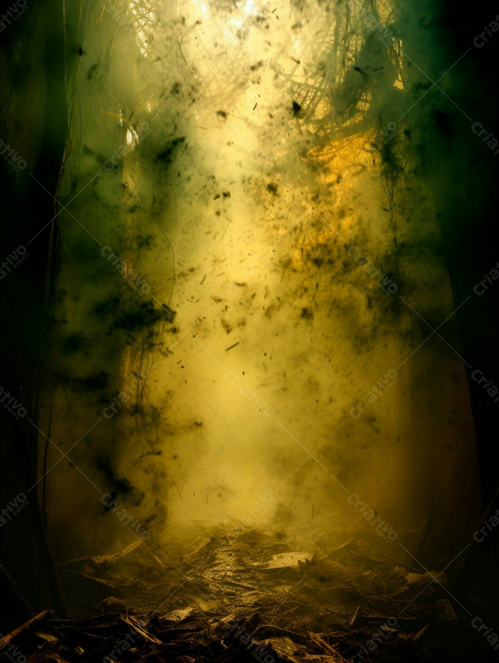 Imagem De Fundo De Densa Neblina E Fumaça Na Floresta 17