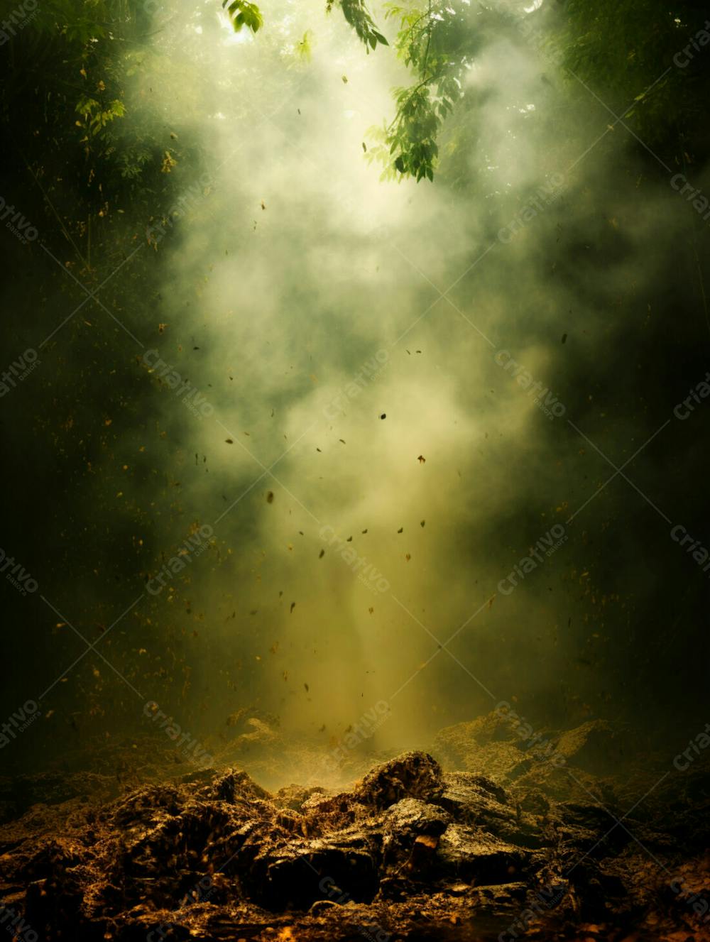 Imagem De Fundo De Densa Neblina E Fumaça Na Floresta 18