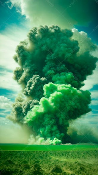 Imagem de fundo de uma grande explosão de fumaça em uma estrada 12