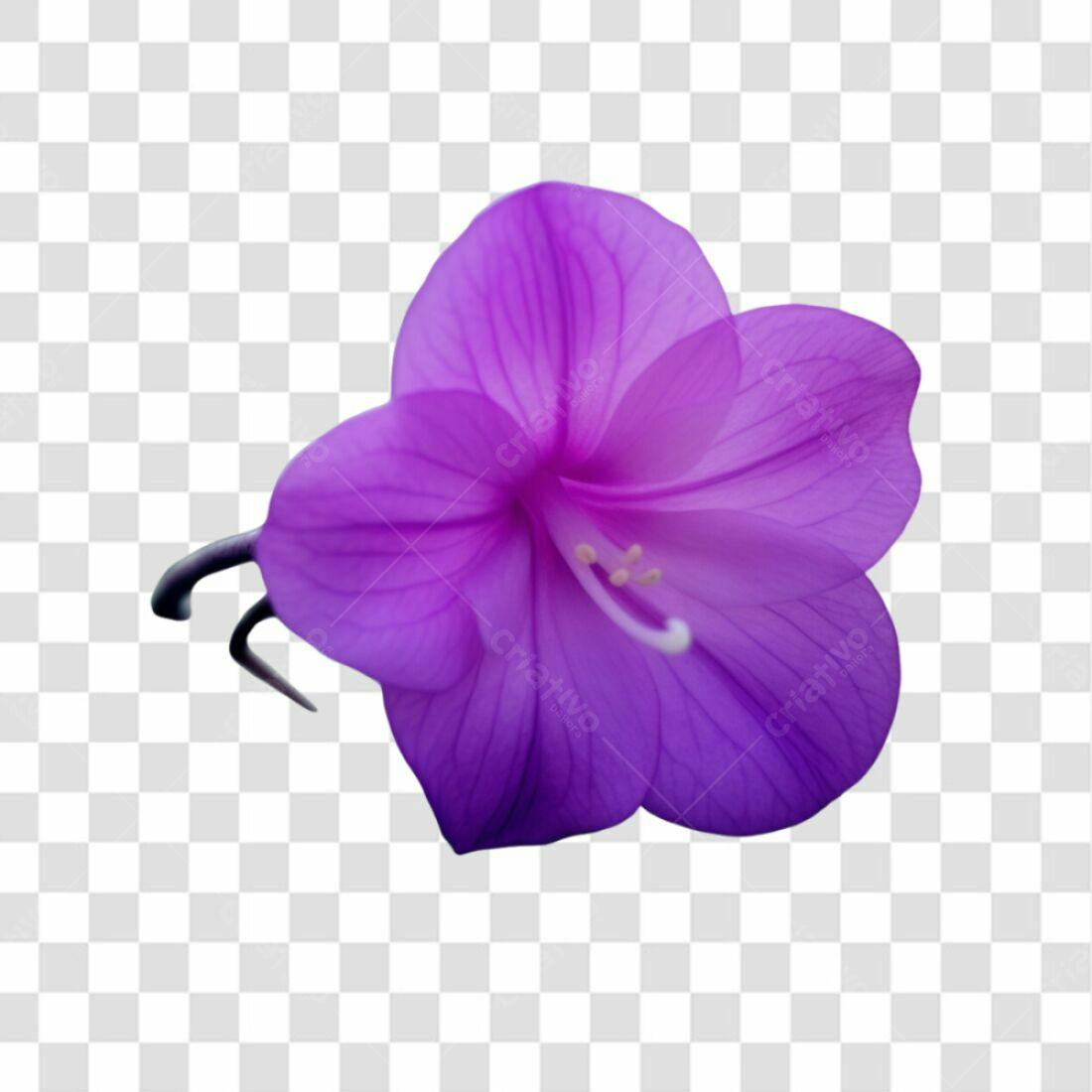 Icone Flor Roxa PNG com fundo transparente