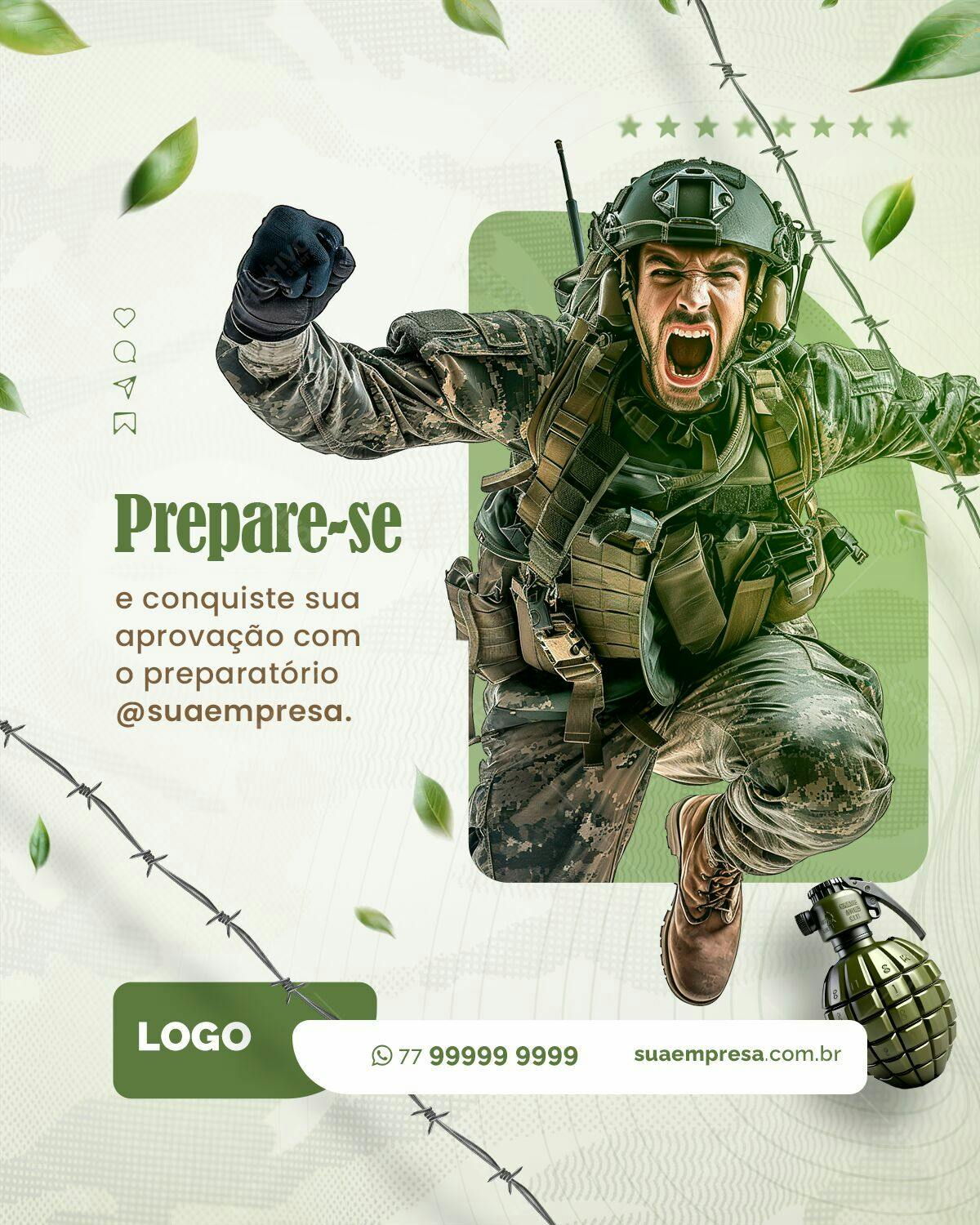 Postagem Instagram Preparatório Militar PSD Editável