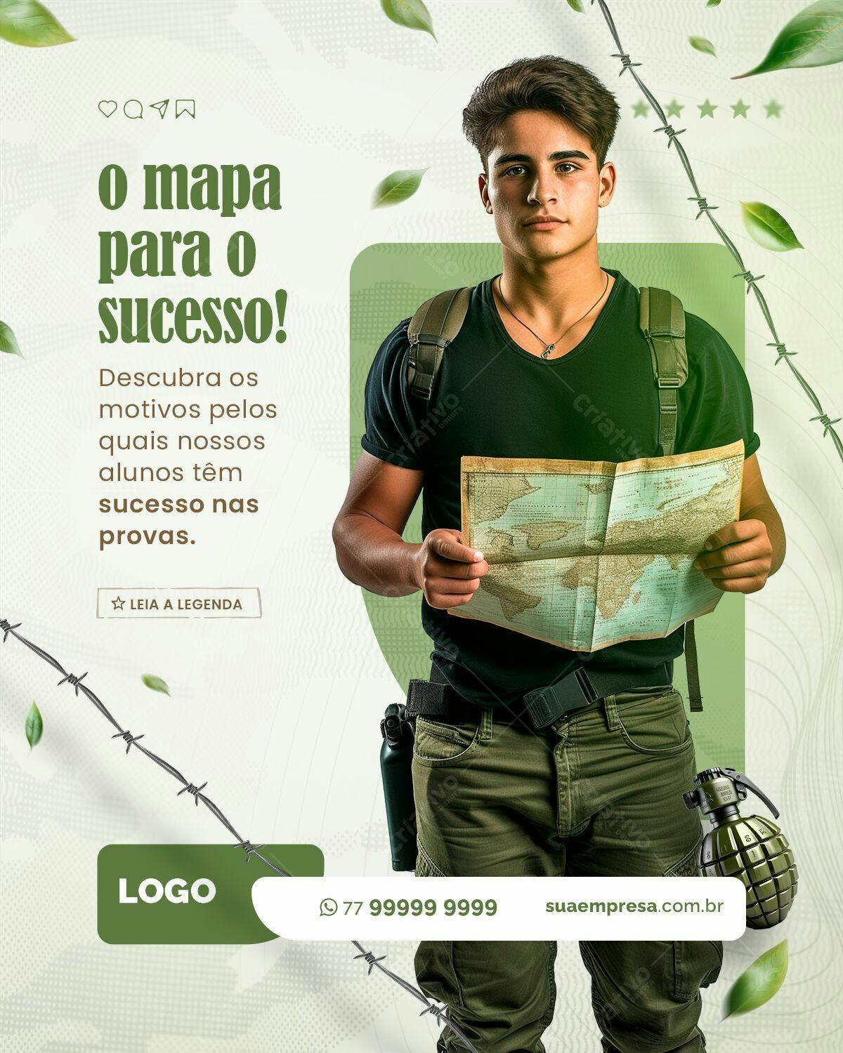 Flyer para Curso Preparatório PSD Editável