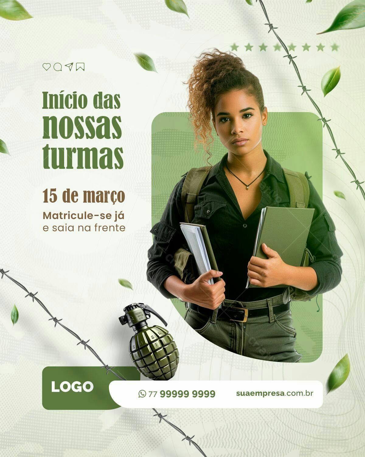 Flyer Início de Turmas PSD Editável
