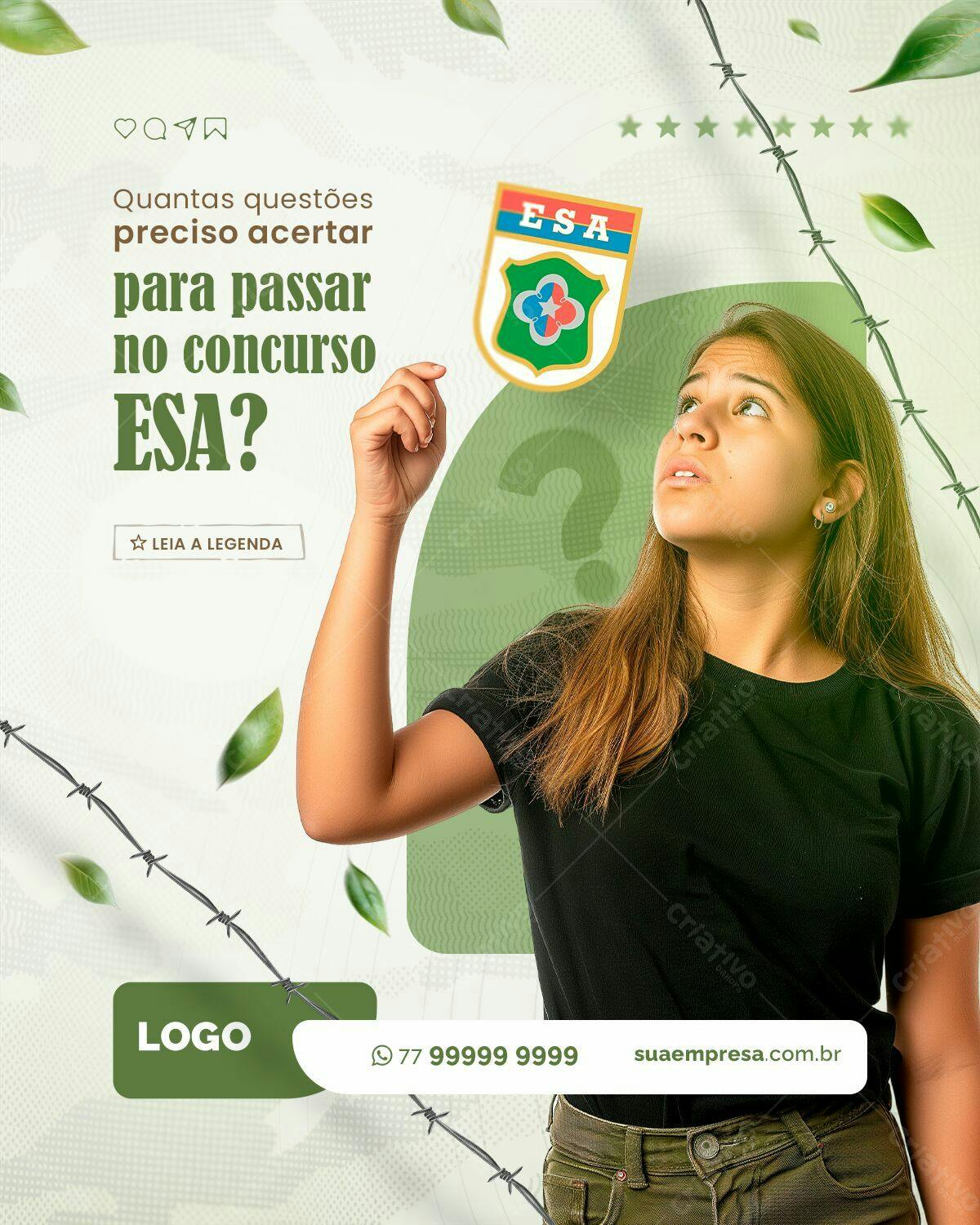 Postagem Instagram Concurso ESA PSD Editável