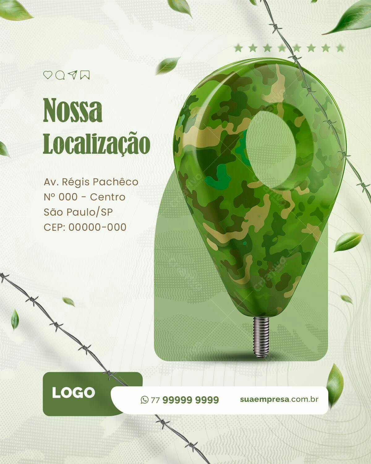 Flyer Localização Militar PSD Editável