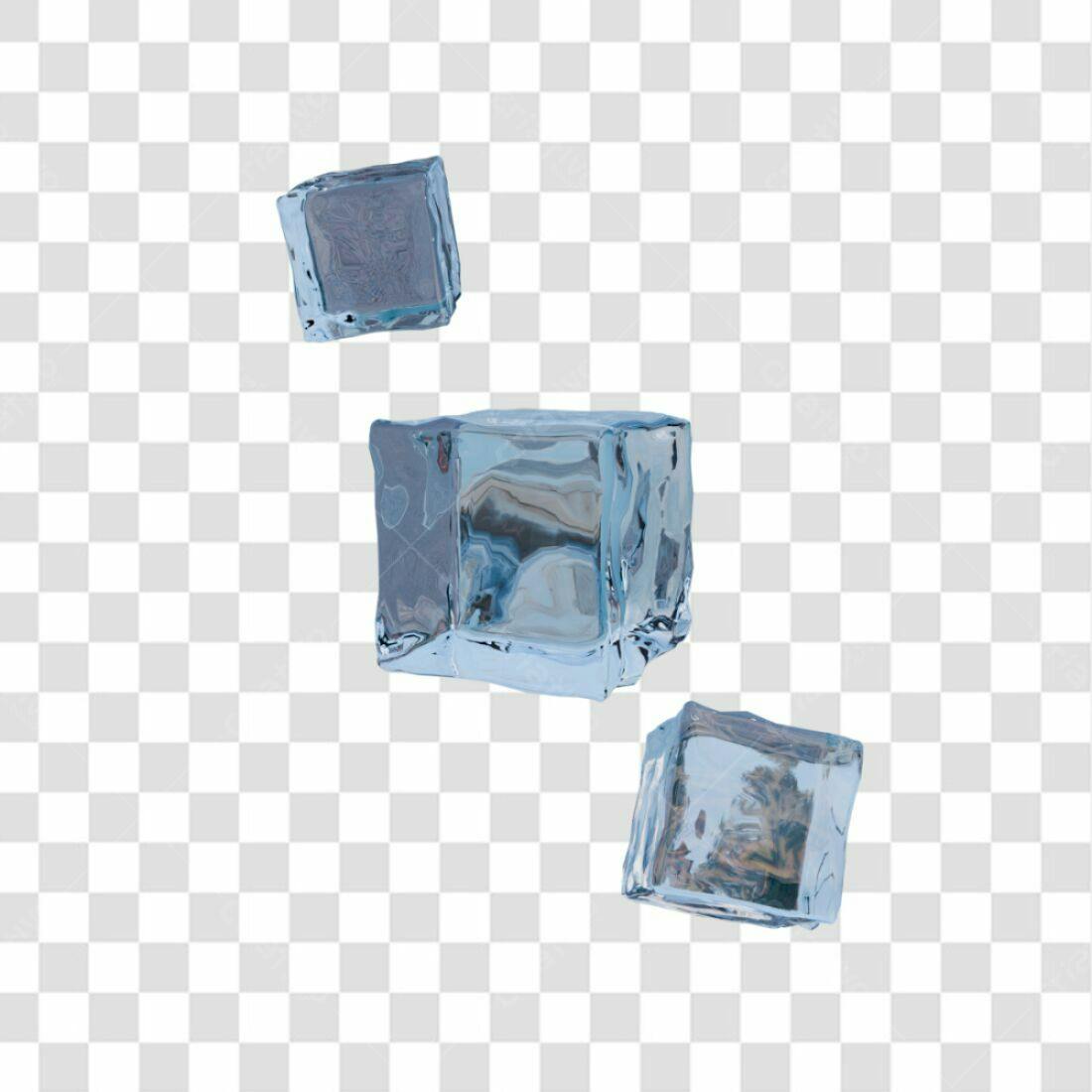 Icones de cubos de gelo PNG com fundo transparente