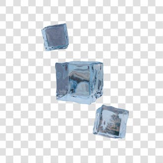 Cubos de gelo 3d fundo transparente png