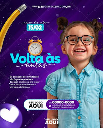 Feed | volta às aulas | matrículas abertas | escola