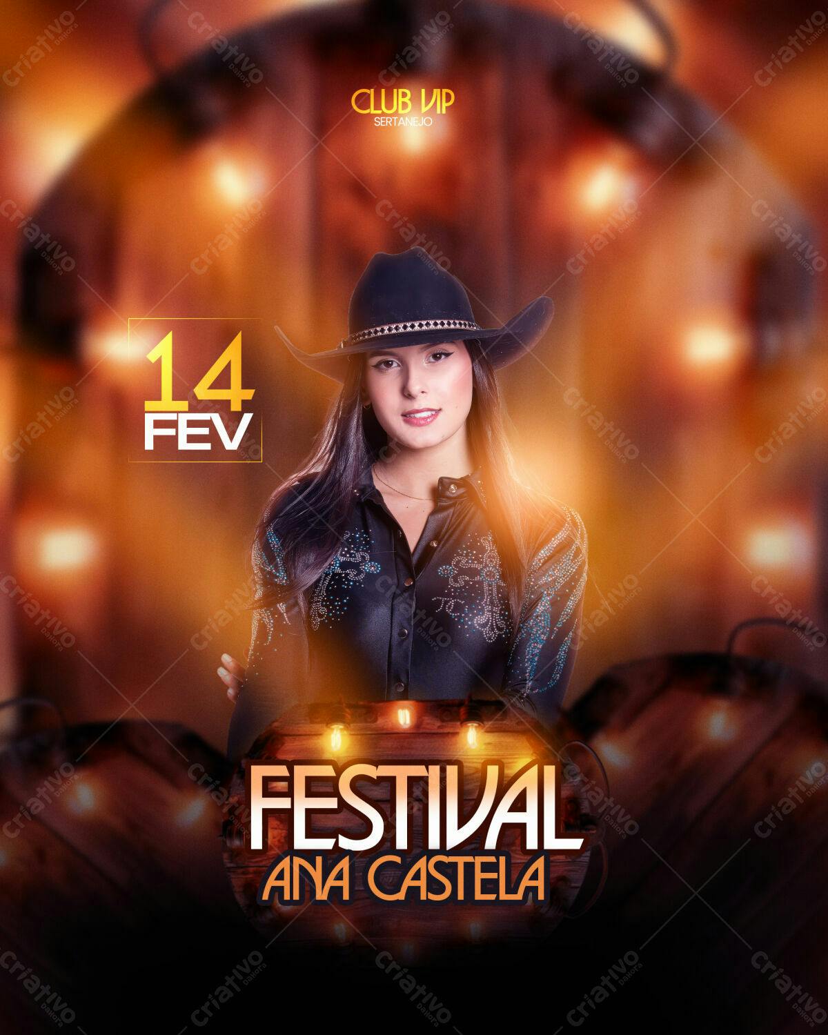 Flyer Festival Ana Castela PSD Editável
