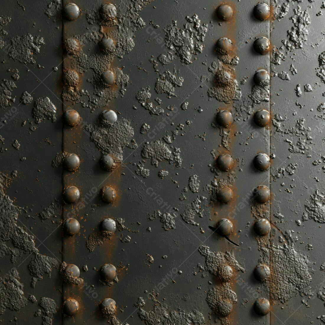 Textura Metálica Oxidada com Rebites