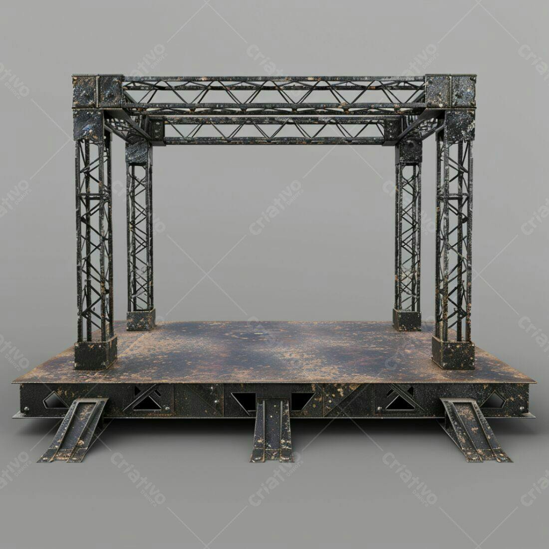 Palco Metálico Industrial Oxidado