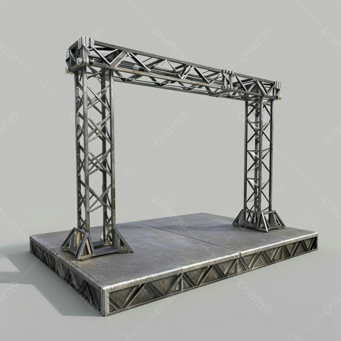 Estrutura metálica industrial plataforma