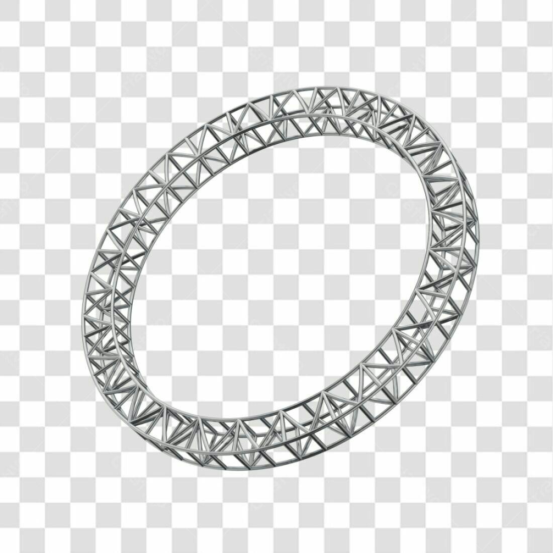 Icone Circular Treliça Metálica PNG com fundo transparente