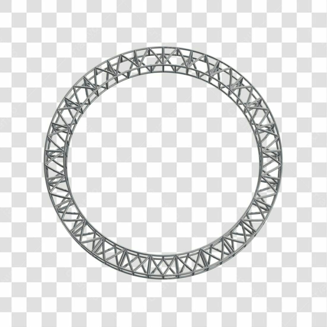 Moldura circular PNG com fundo transparente