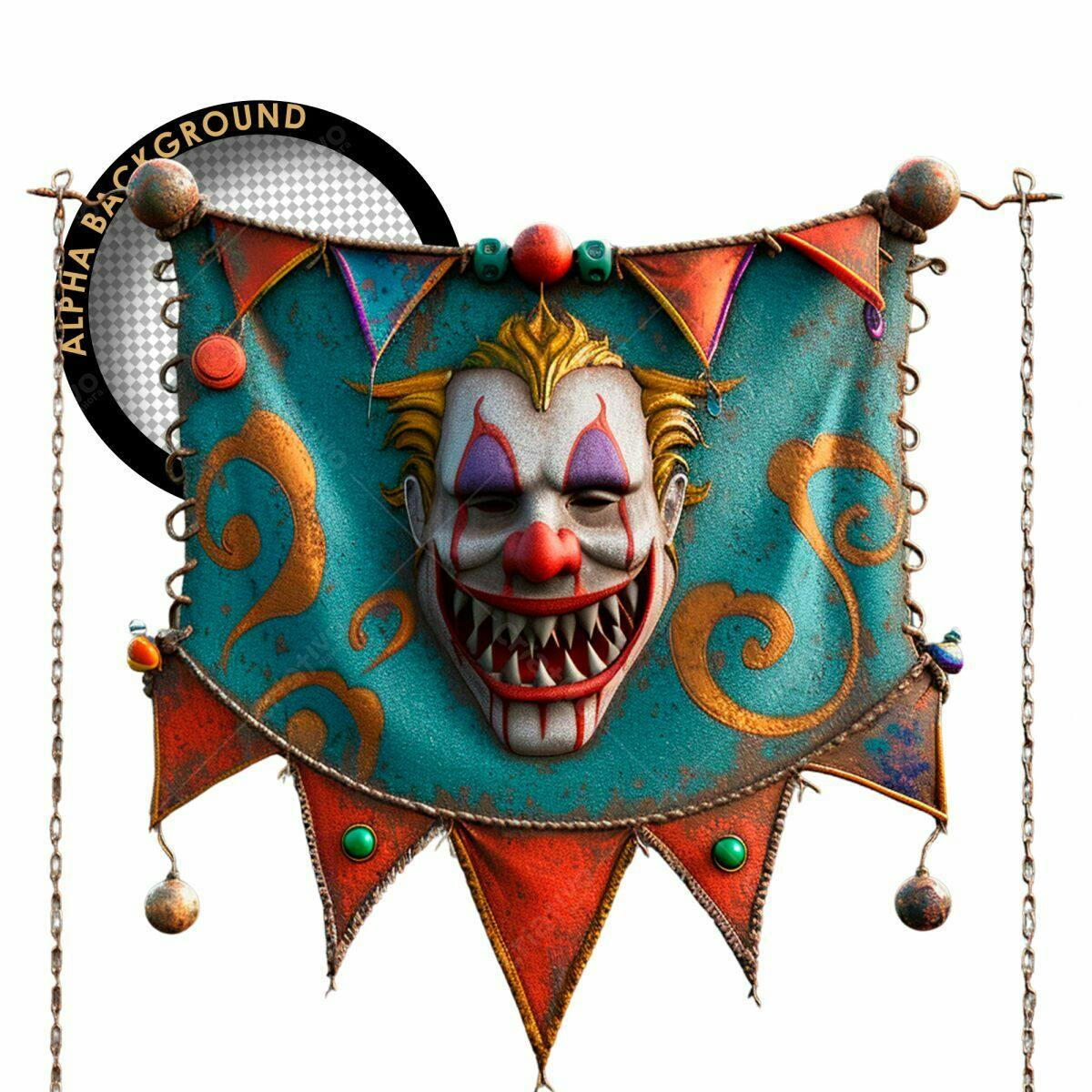 Banner de Terror com Palhaço PSD Editável