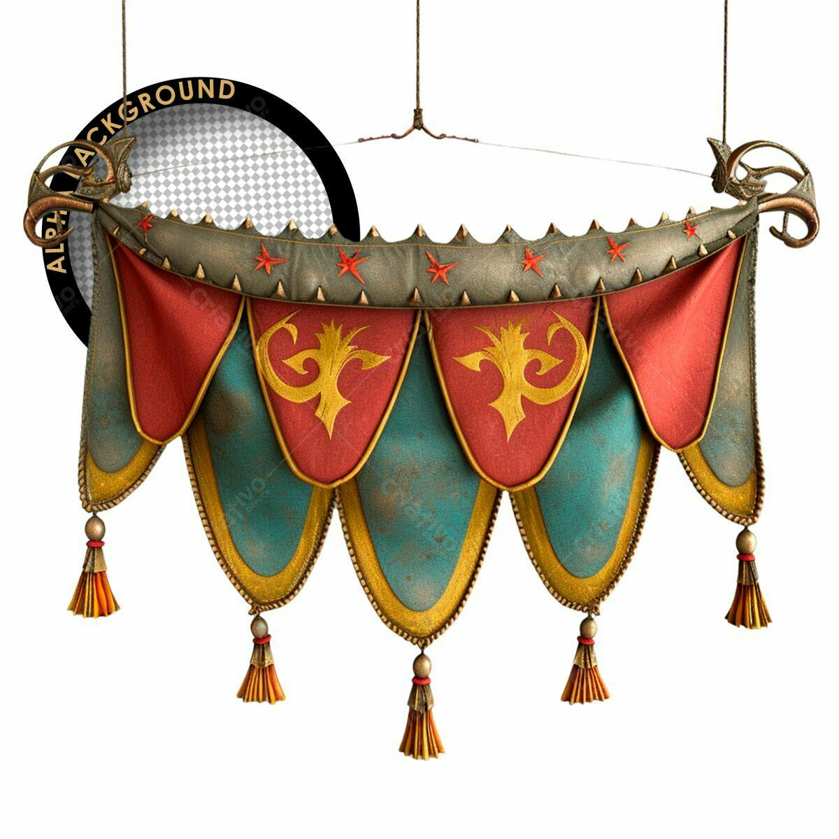Banner Medieval para Festa Temática PSD Editável