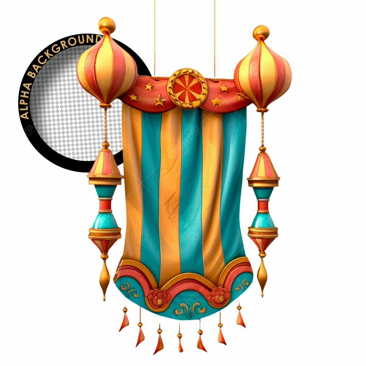 Banner de Circo Vintage PSD Editável