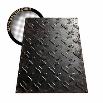 Placa de ferro texturizada