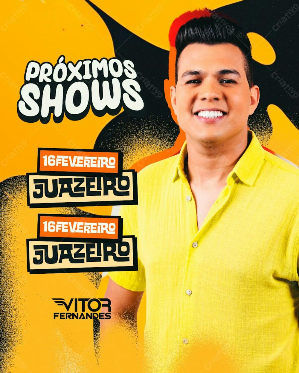 Agenda De Shows Victor Fernandes Feed Psd Editável