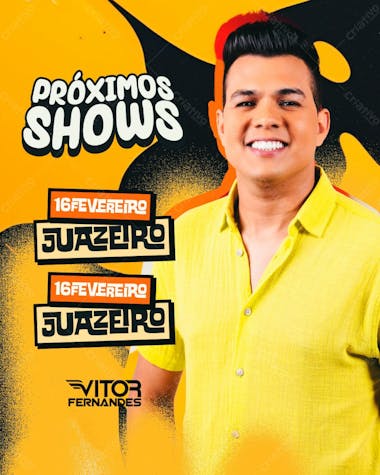 Agenda de shows victor fernandes feed psd editável