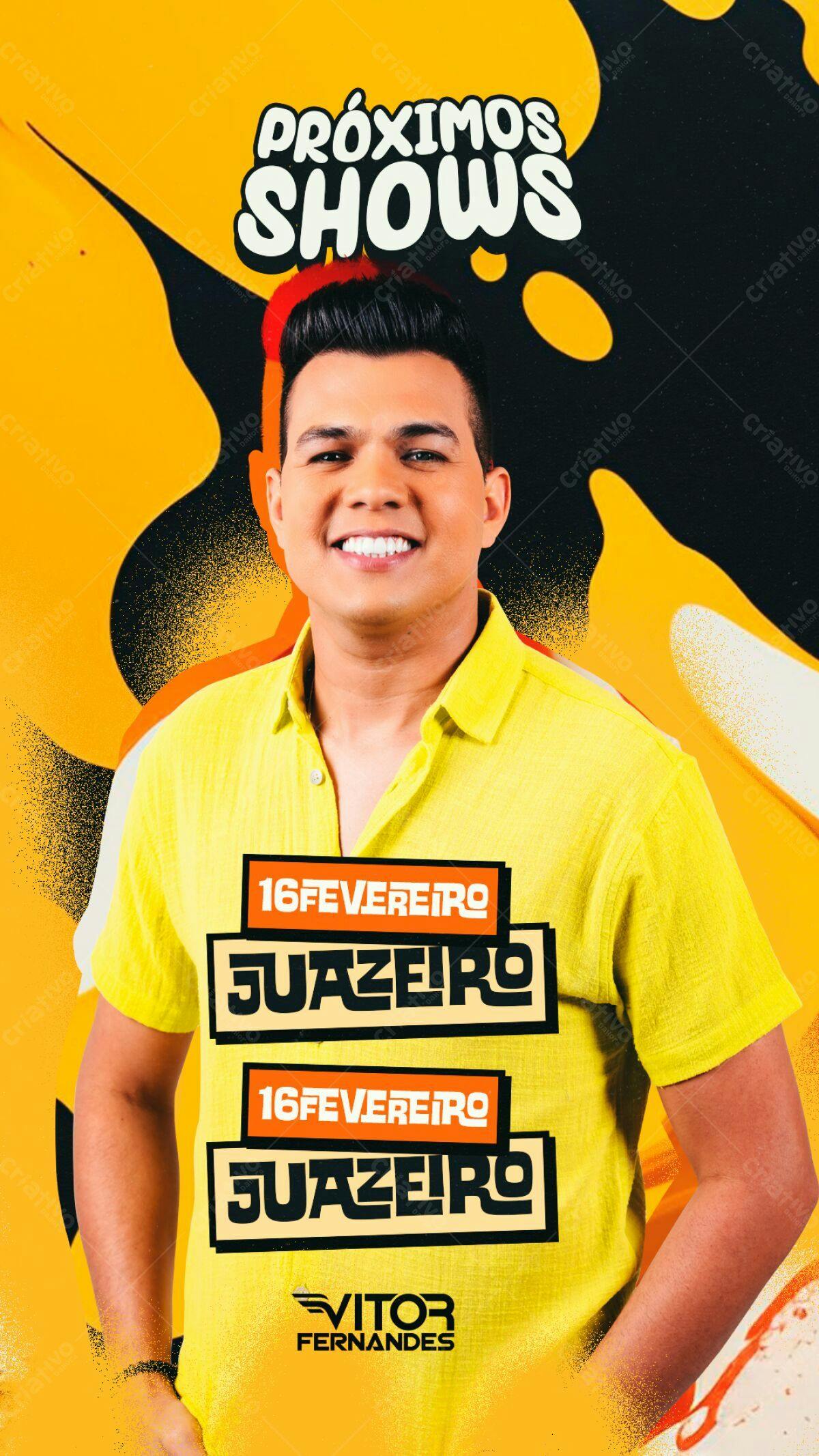 Flyer Show Vitor Fernandes PSD Editável
