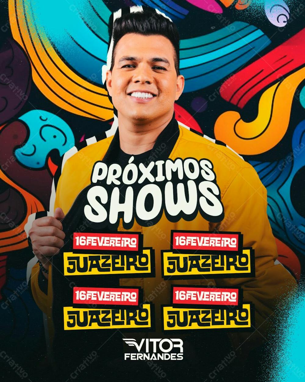 Agenda De Shows Victor Fernandes Feed Psd Editável