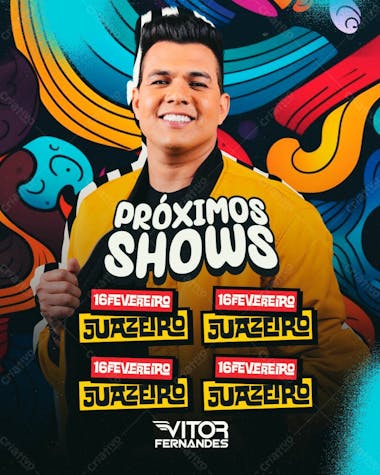 Agenda de shows victor fernandes feed psd editável