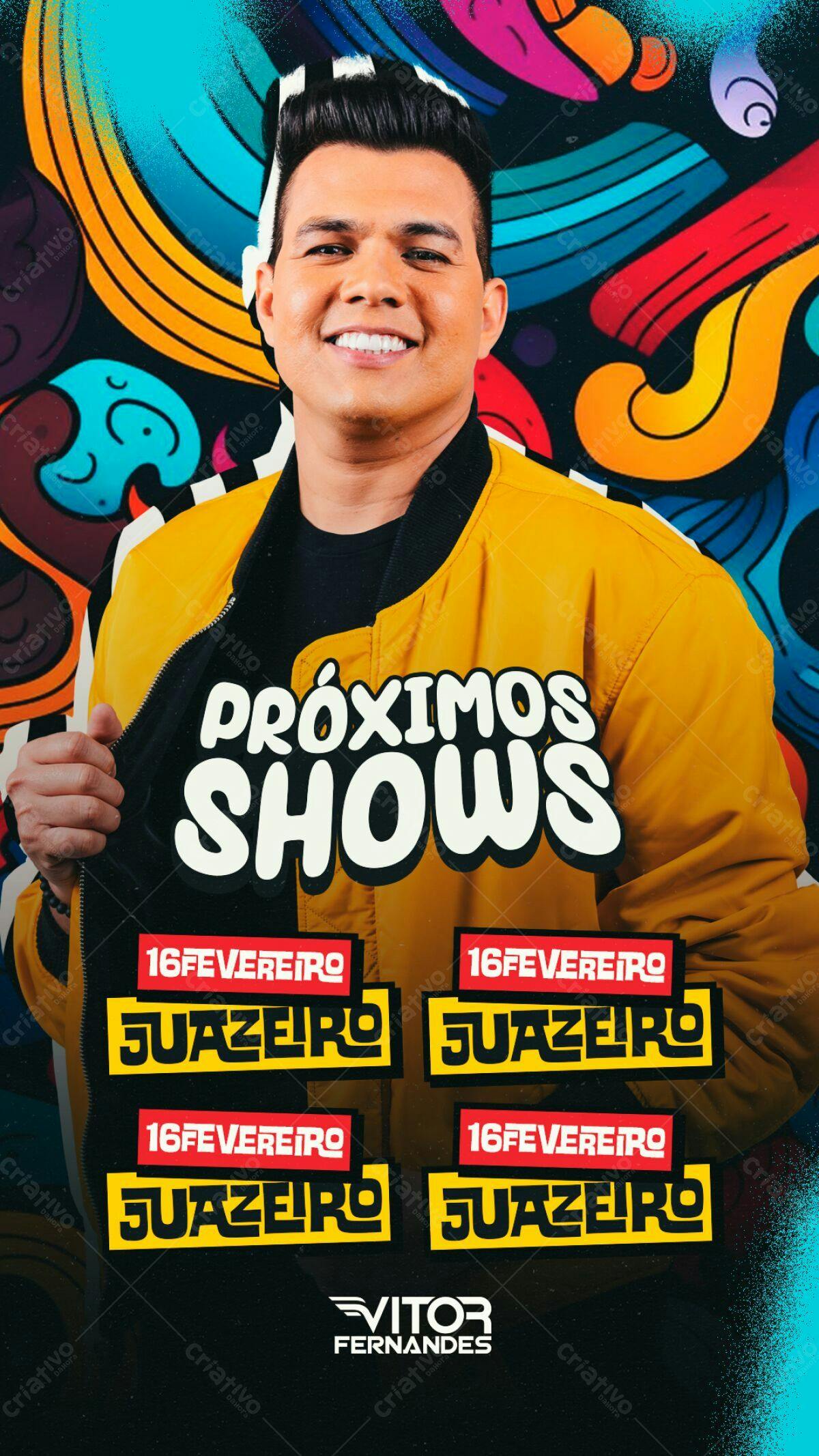 Flyer Shows Vitor Fernandes Juazeiro PSD Editável