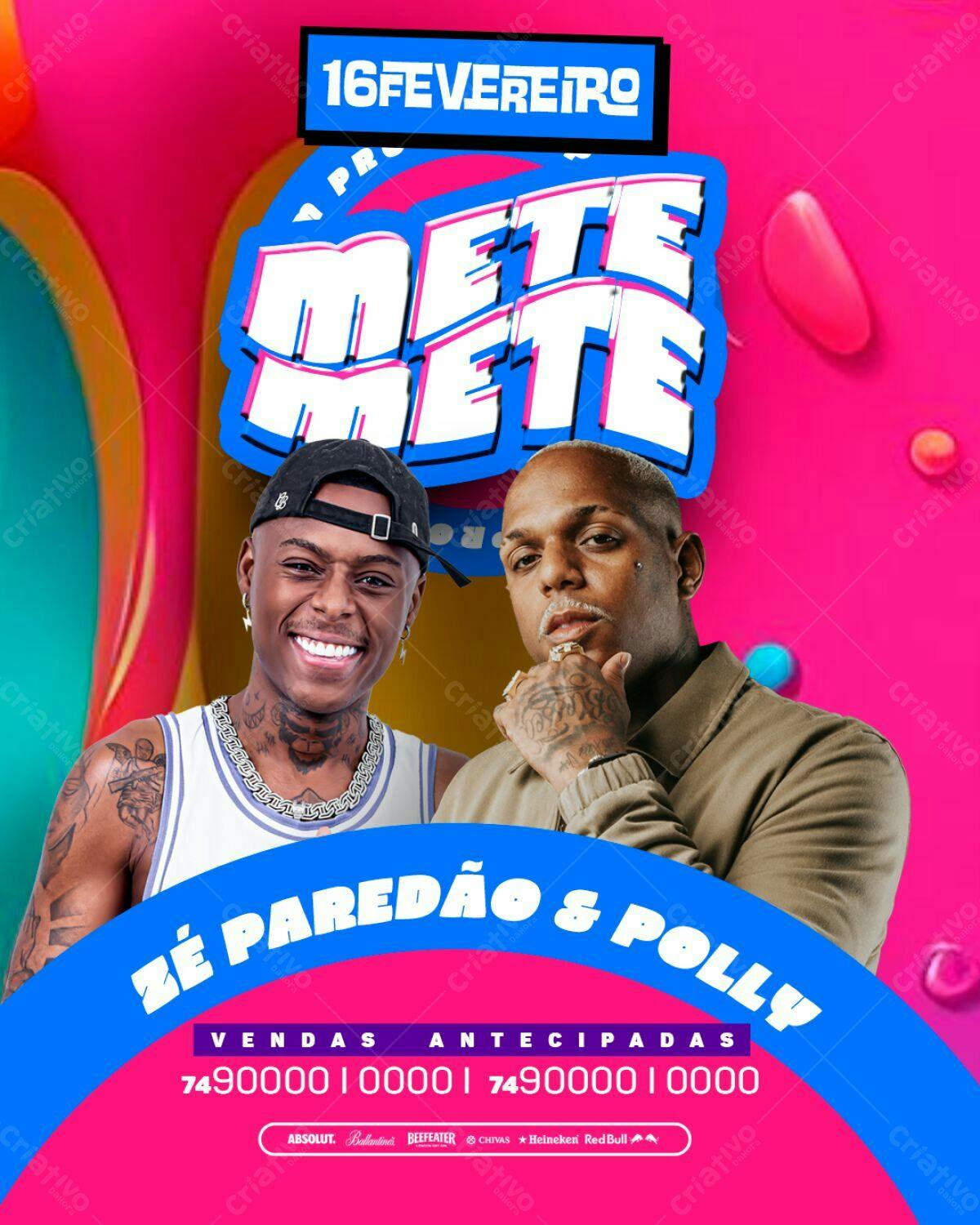 Flyer para Festa Zé Paredão & Polly PSD Editável
