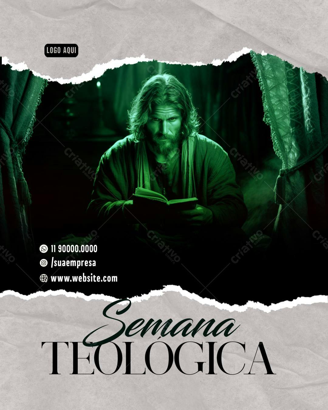 Flyer para Semana Teológica PSD Editável