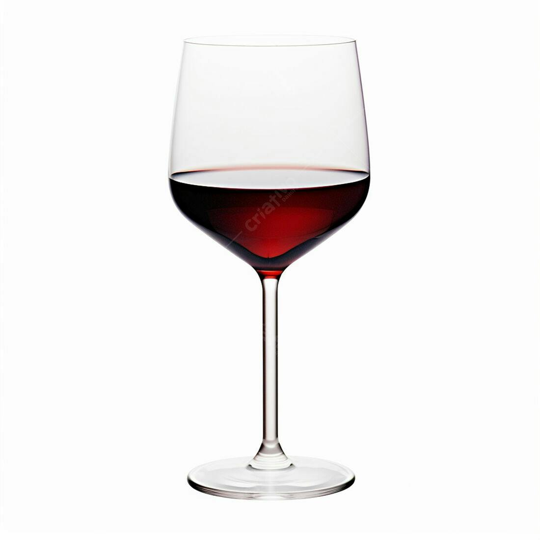 Taça de vinho tinto em fundo branco
