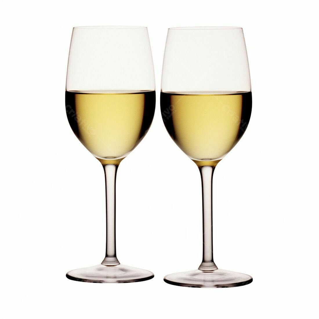 Duas taças de vinho branco