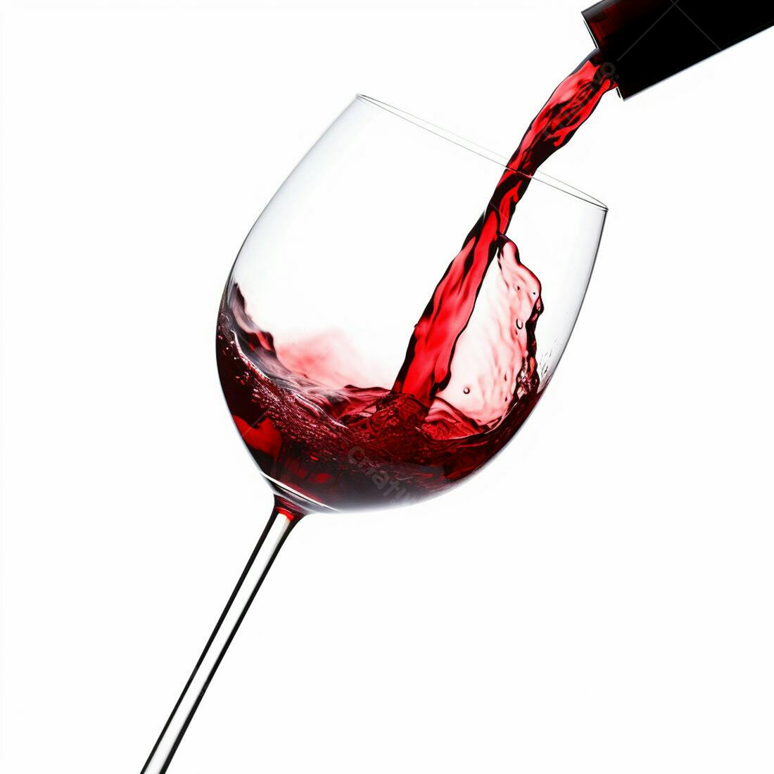 Vinho tinto sendo servido em taça