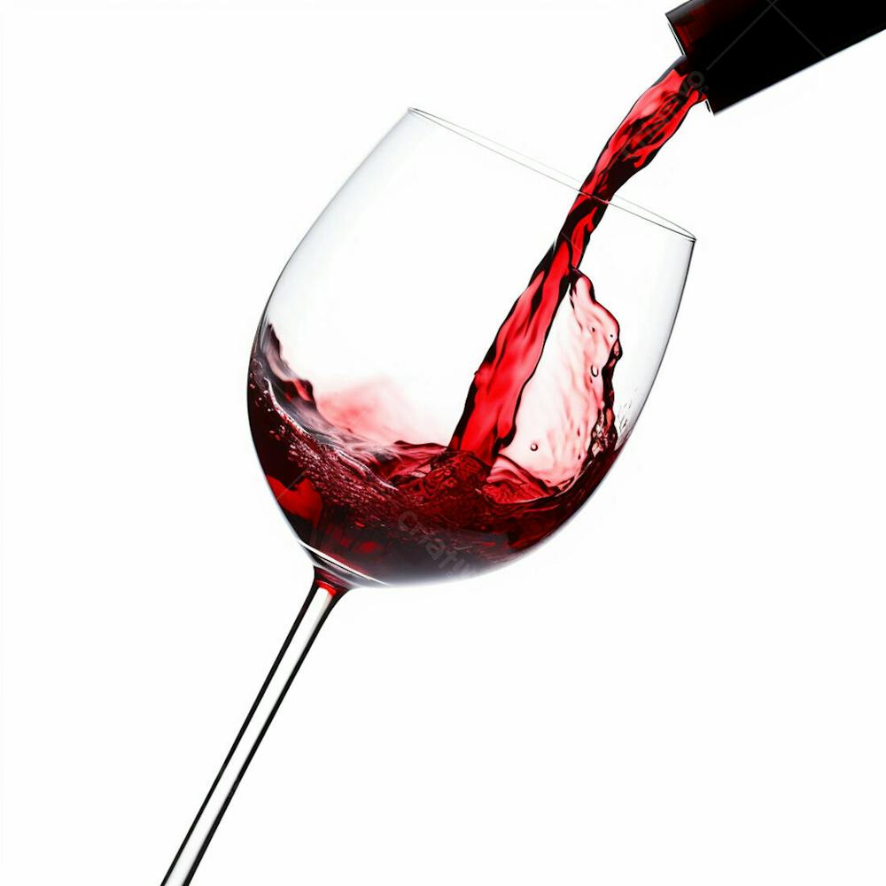 Taça De Vinho Em Fundo Branco Bebidas  (18)