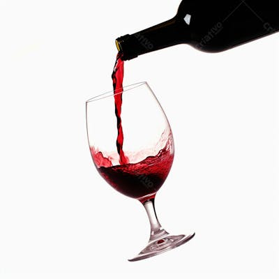 Taça De Vinho Em Fundo Branco Bebidas  (20)