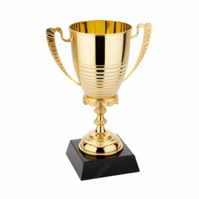 Troféu De Ouro Taça Campeão Vitória Sobre Fundo Branco Isolado (18)
