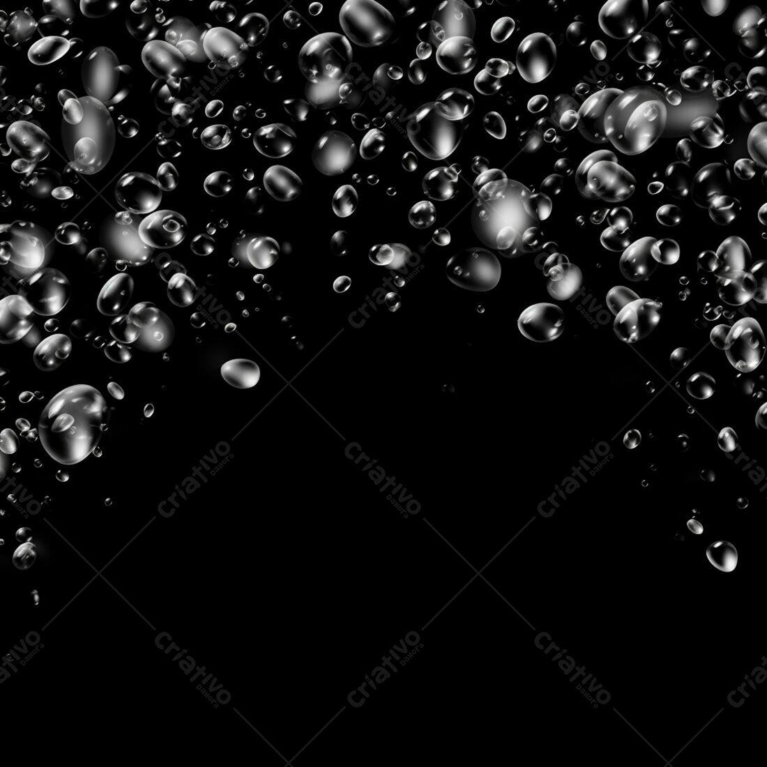Textura Bolhas Água Fundo Escuro