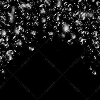 Overlay de bolhas sobre fundo preto imagem grátis