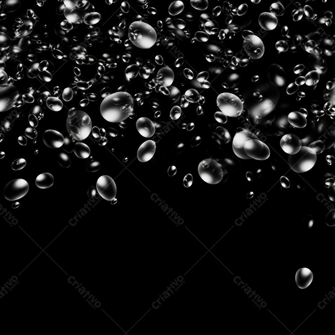 Textura Bolhas Água para Fundo Escuro