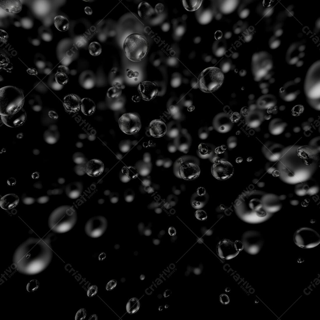 Textura Bolhas Água Escuras para Fundo