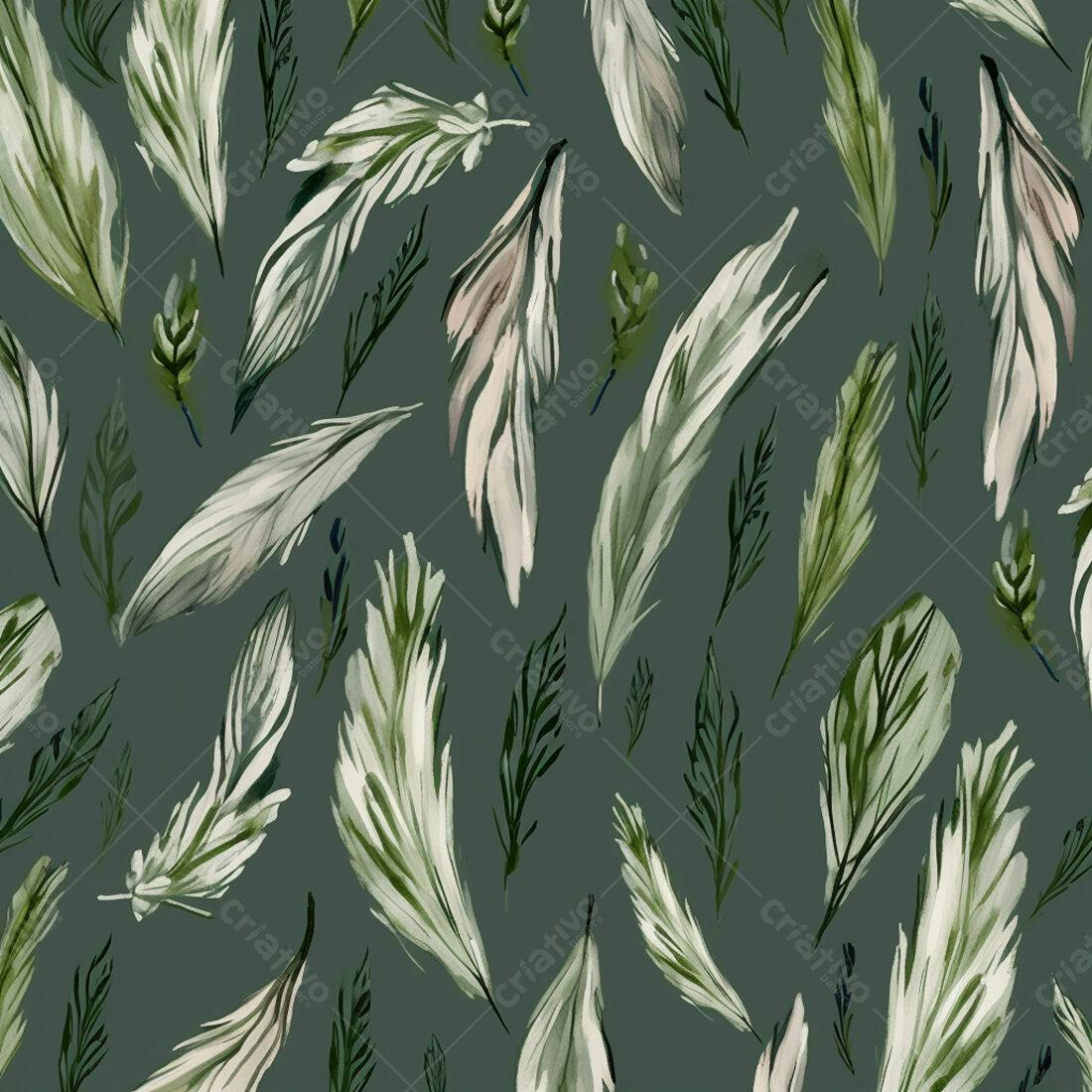 Textura pena verde e creme para papel de parede