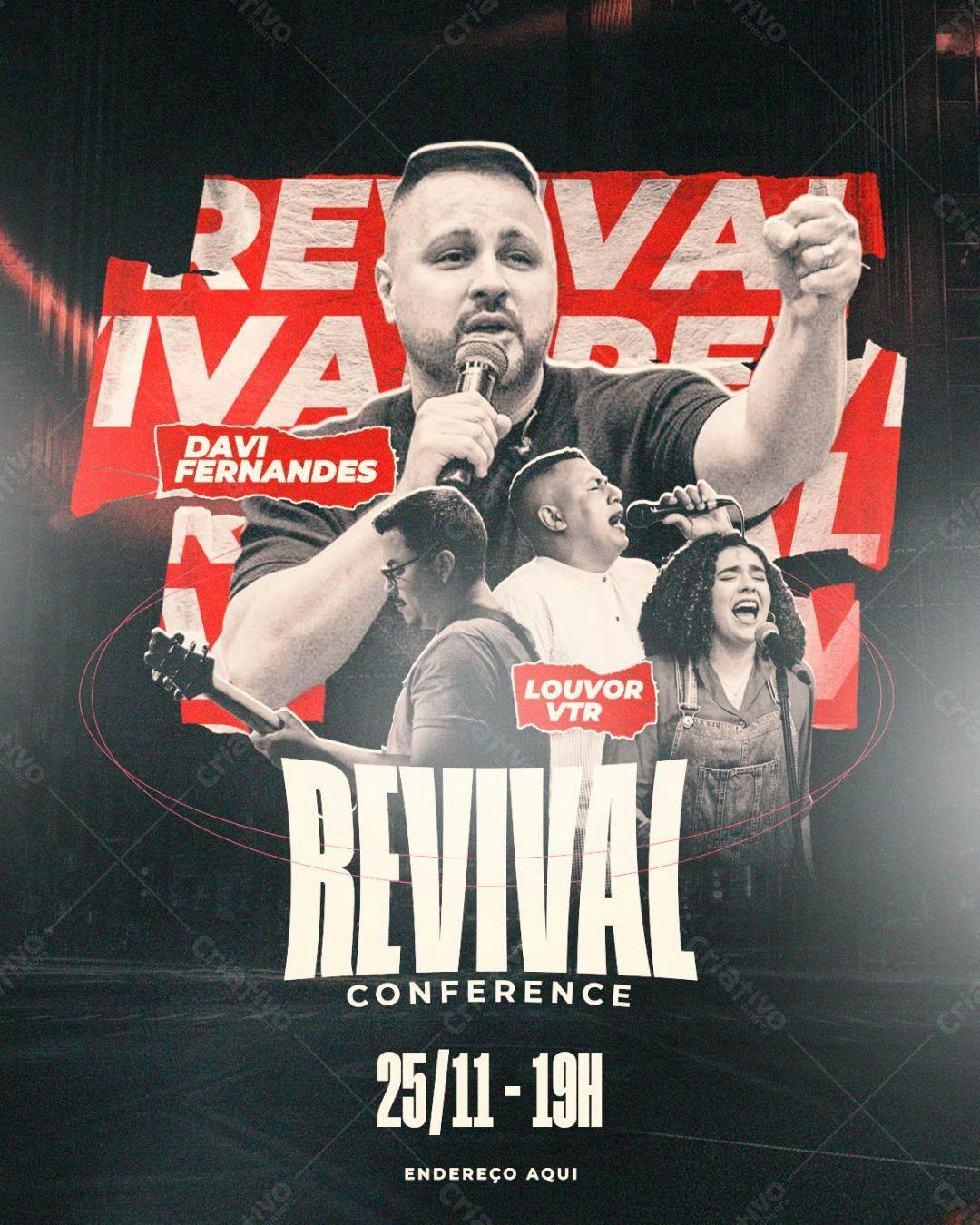 Flyer para Conferência Revival PSD Editável